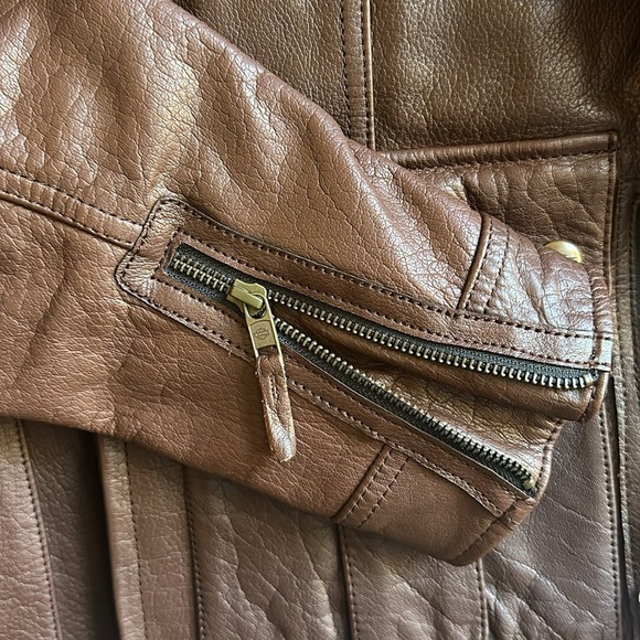 NWT Harley Davidson Men's Portage Brown Leather Riding Jacket Size Small - Picture 4 of 11